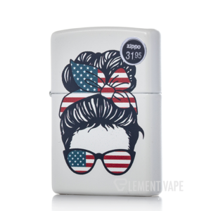 Zippo American Woman White Matte Lighter - 46156