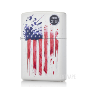 Zippo White US Flag Lighter - 49783