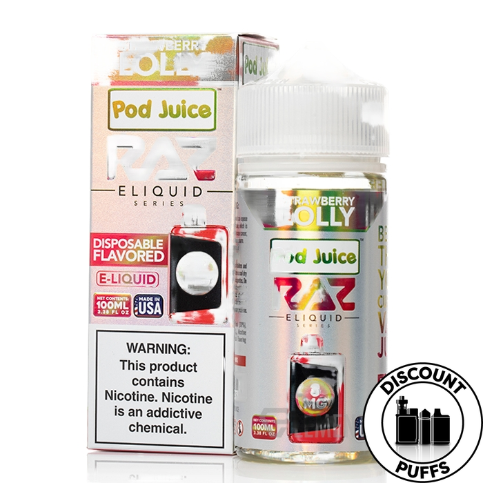 Strawberry Lolly - Pod Juice Salts x RAZ E-Liquid - 30mL